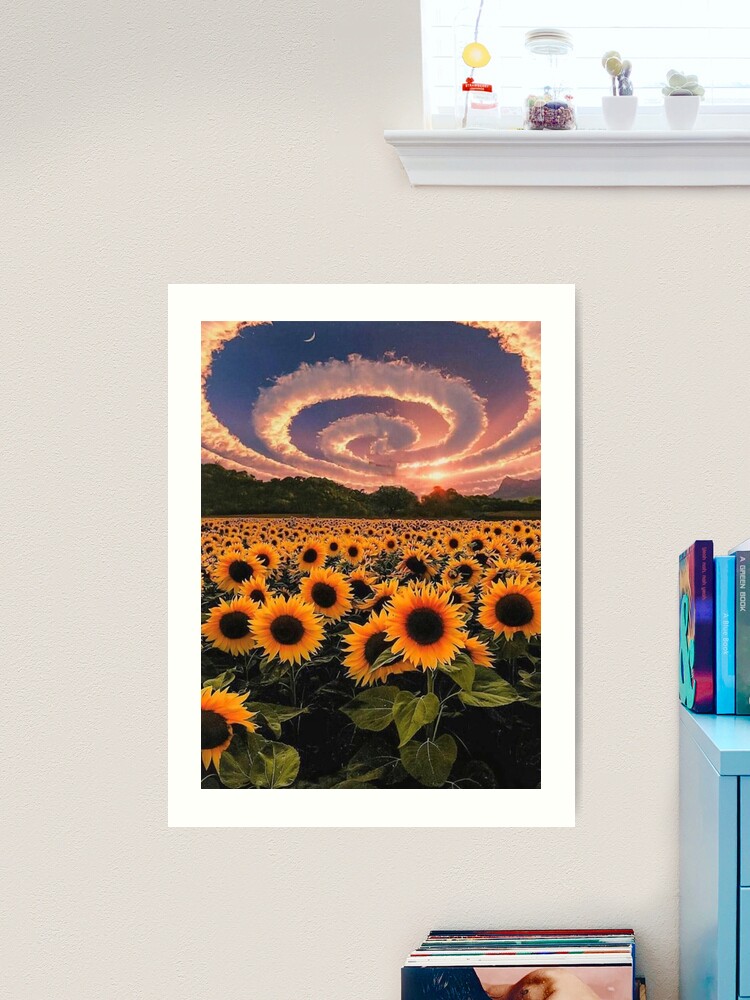 Sunflower Aesthetic Art Print for Sale by marianisarkhan