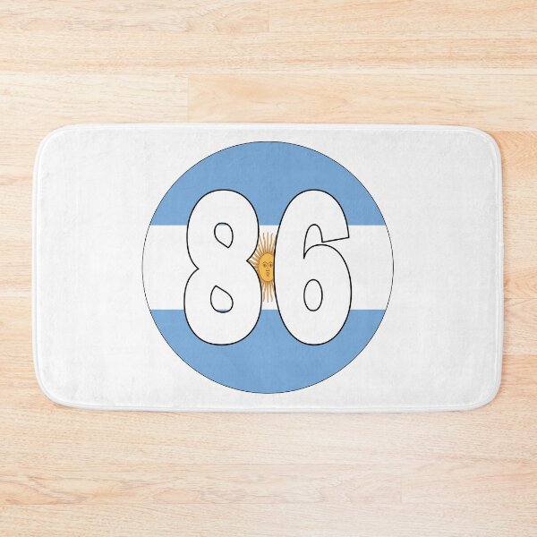 Item preview, Number 86 with Argentina flag on the background designed and sold by AllShirts21.