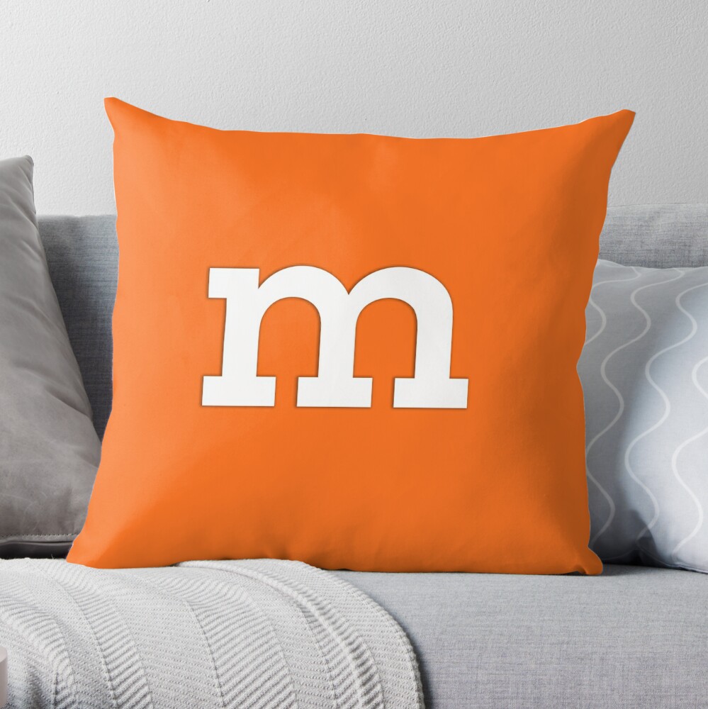 m&m Orange Throw Pillow for Sale by MrPixelus