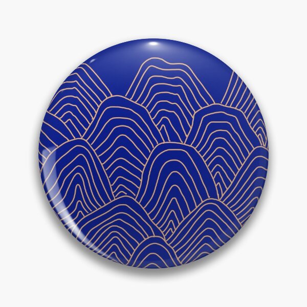 Item preview, Golden Mountains Blue designed and sold by Tsimu.