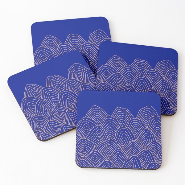 Item preview, Golden Mountains Blue designed and sold by Tsimu.