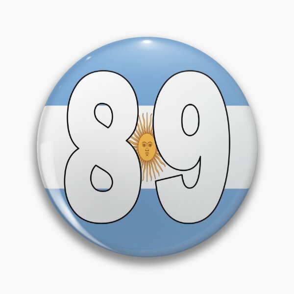 Item preview, Number 89 with Argentina flag on the background designed and sold by AllShirts21.