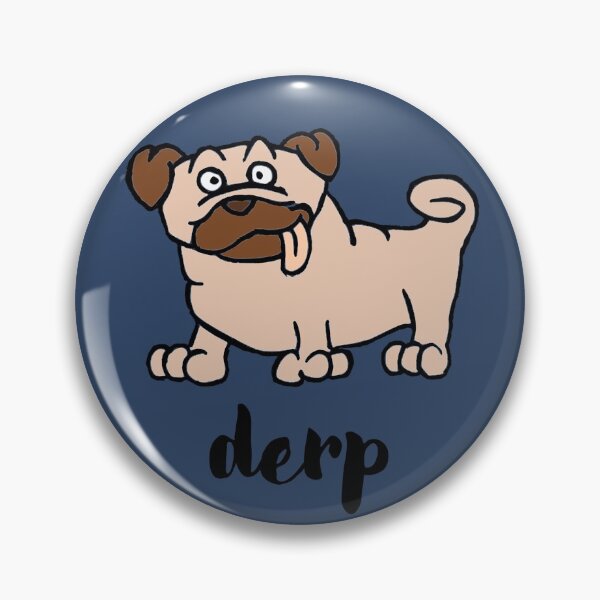 Item preview, Pug Derp - Silly Dog Cartoon designed and sold by MoPaws.