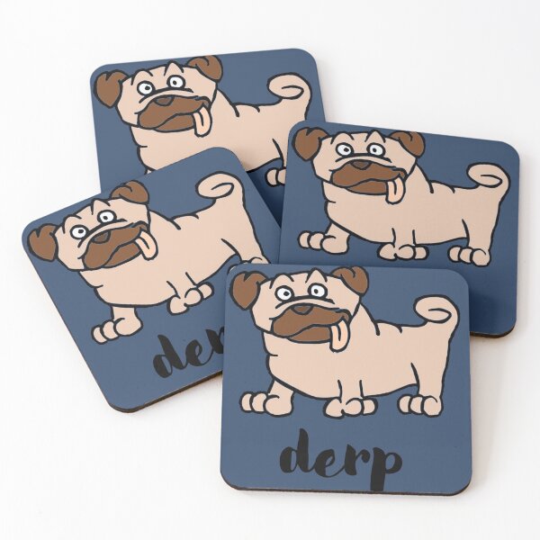 Item preview, Pug Derp - Silly Dog Cartoon designed and sold by MoPaws.