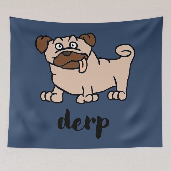 Item preview, Pug Derp - Silly Dog Cartoon designed and sold by MoPaws.