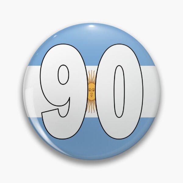 Item preview, Number 90 with Argentina flag on the background designed and sold by AllShirts21.