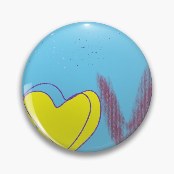 Item preview, Love yellow heart, sky blue background  designed and sold by gratogratto.