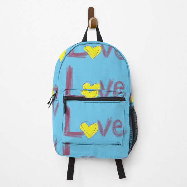Item preview, Love yellow heart, sky blue background  designed and sold by gratogratto.