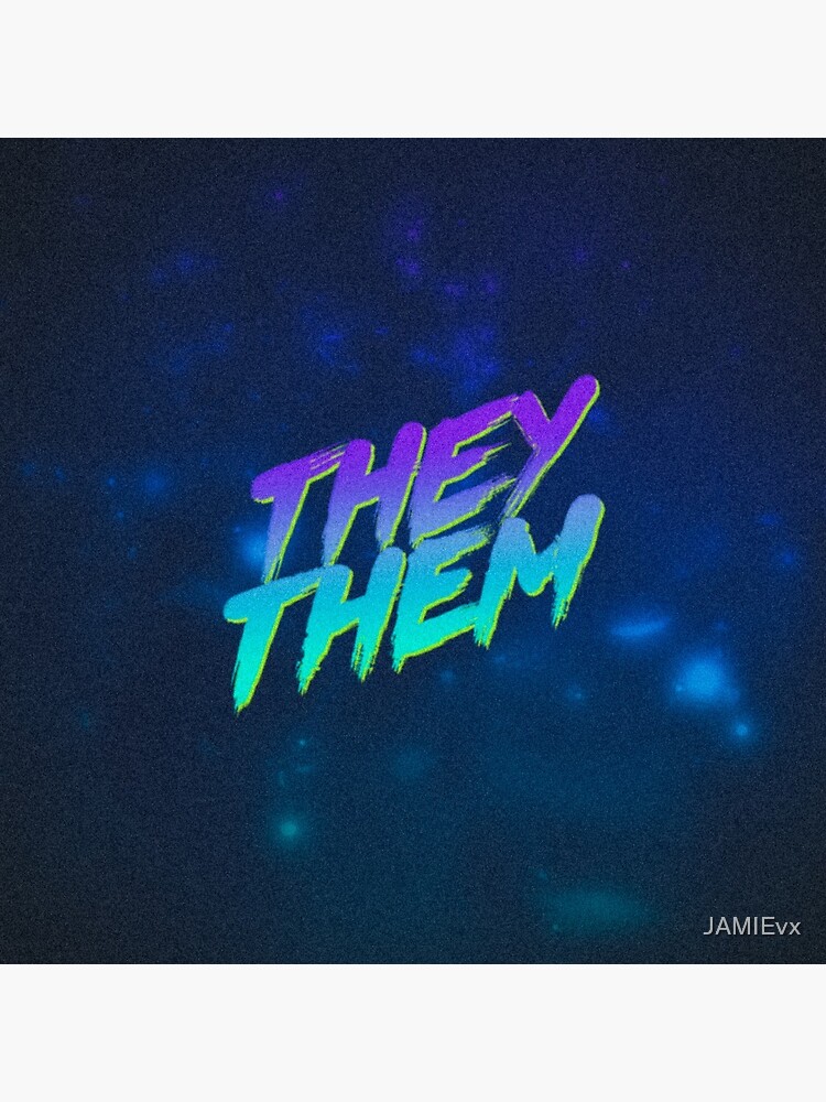 Retrowave They/Them Pronouns by JAMIEvx