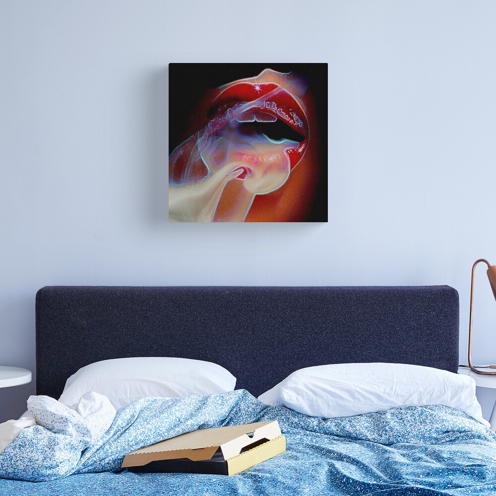 SMOKIN HOT LIPS Canvas Print
