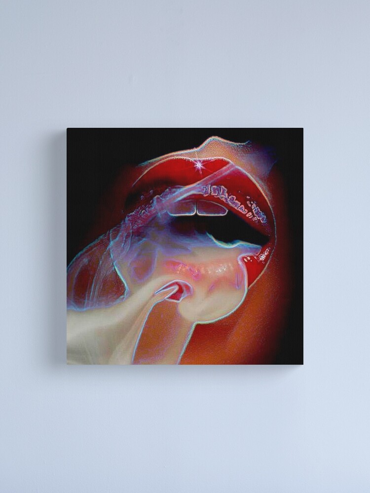 Alternate view of SMOKIN HOT LIPS Canvas Print