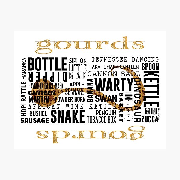 Item preview, Gourd Typography 2 (Light Background) designed and sold by Subwaysign.
