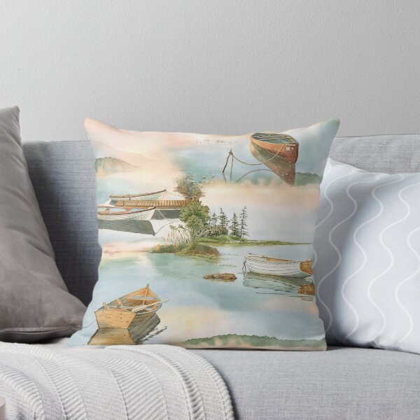 Item preview, Lake Boats Allover Pattern designed and sold by Lynnea Washburn.