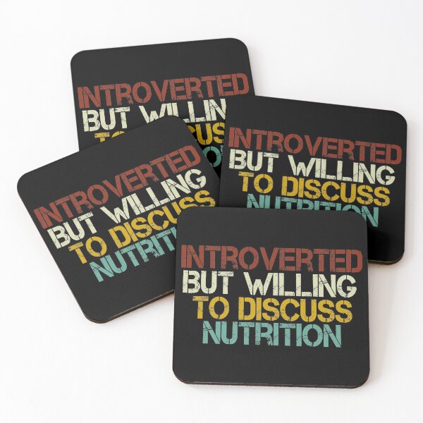 Item preview, introverted but willing to discuss Nutrition : Dietitian , Nutrition , Funny Nutrition Saying, Nutritionist, Nutrition Student,Gift For Her ,vintage background idea design designed and sold by Chamssou.