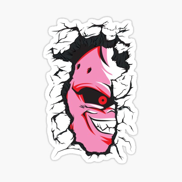 Majin Buu Sticker for Sale by Packpellets