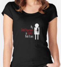 My Dark Passenger is Darker than Yours Women's Fitted Scoop T-Shirt