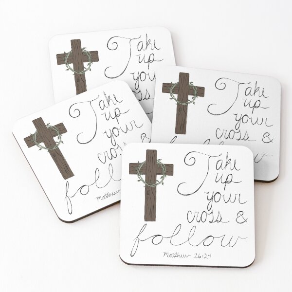 Item preview, Matthew 16:24 take up your cross designed and sold by Mustard-Seeds.
