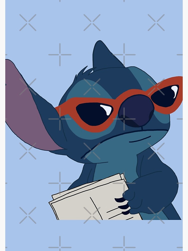 Stitch with red glasses | Spiral Notebook