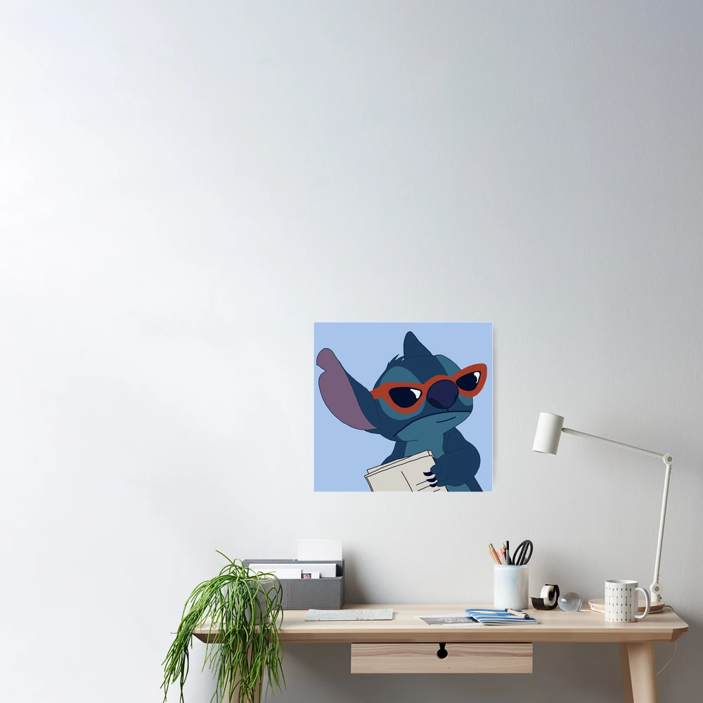 Stitch with red glasses Poster by addiesunflower