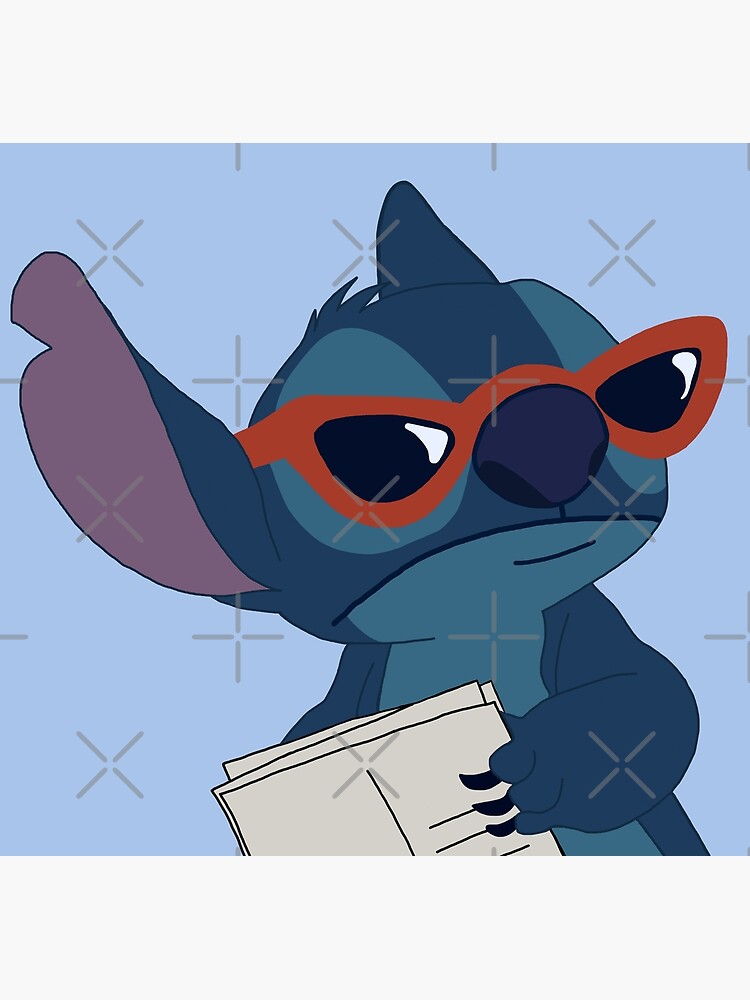 Stitch y Yoda leyendo Sticker Pegatinas lindas Pegatinas disney