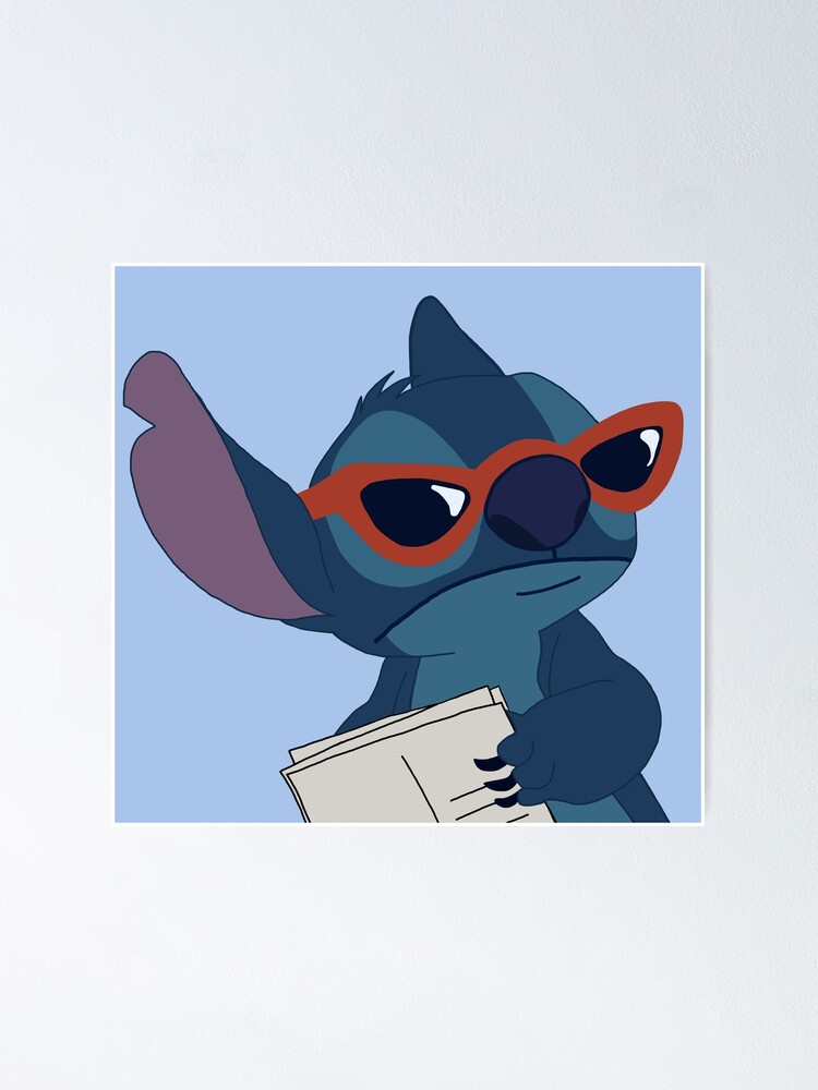 stitch with glasses | Poster