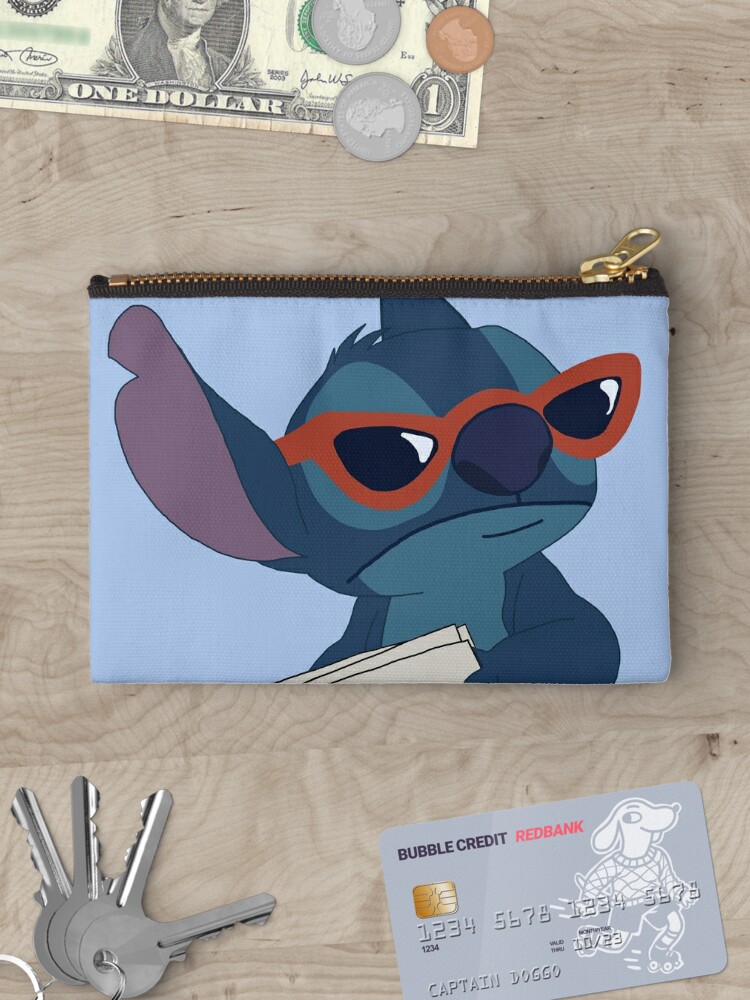 Stitch with red glasses Spiral Notebook by addiesunflower