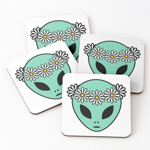 Item preview, Flower Child Alien Cartoon w/ White Background  designed and sold by AlwaysGrowing.
