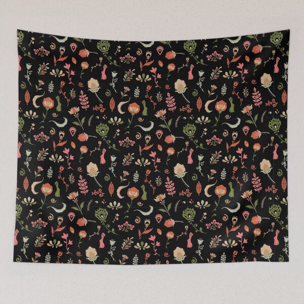 Item preview, folk flowers designed and sold by Chelsea Swan.