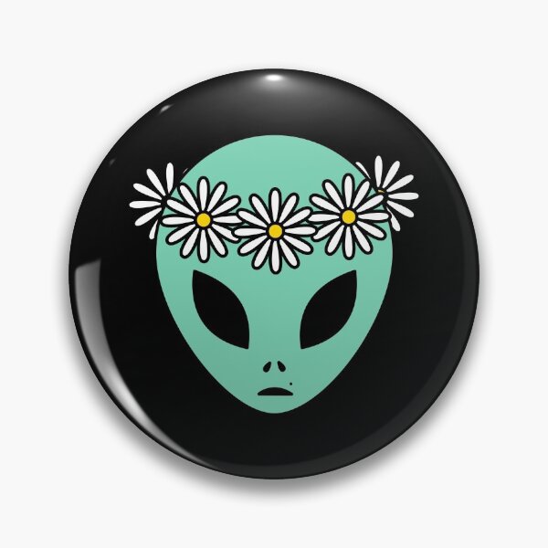 Item preview, Copy of Flower Child Alien Cartoon w/ Black Background  designed and sold by AlwaysGrowing.