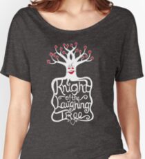 Camiseta ancha para mujer Caballero del árbol de la risa