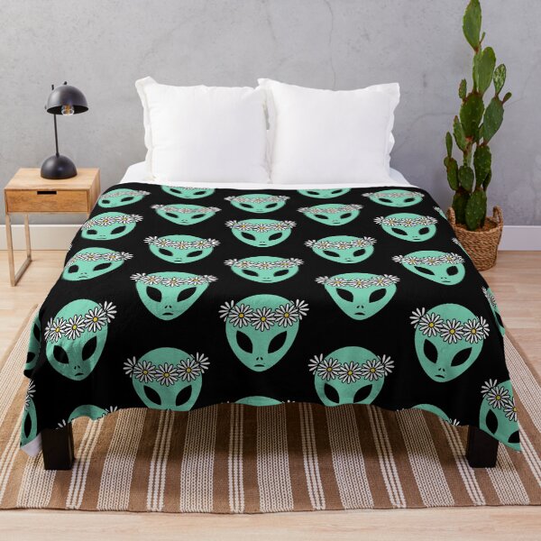 Item preview, Copy of Flower Child Alien Cartoon w/ Black Background  designed and sold by AlwaysGrowing.