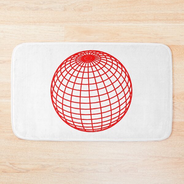 Item preview, Globe Grid Red designed and sold by Karibubble.
