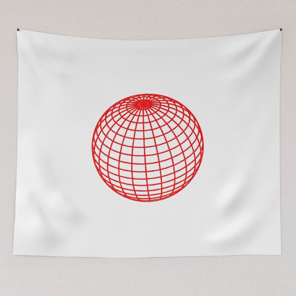 Item preview, Globe Grid Red designed and sold by Karibubble.