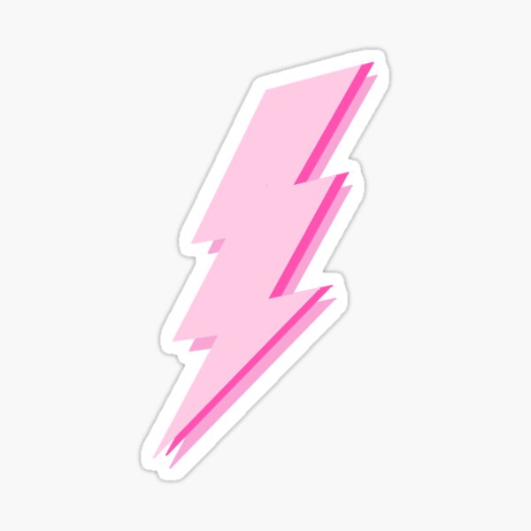 Pink Lightning Bolt Stickers | Redbubble