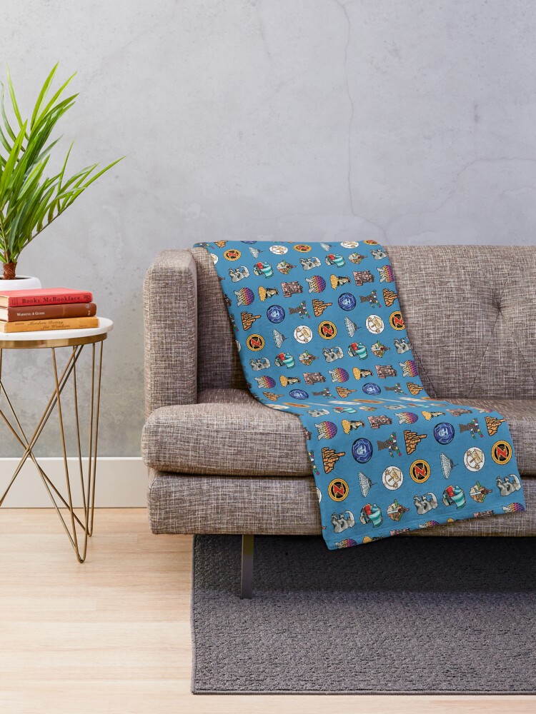 Alternate view of Ride Icon Pattern Throw Blanket