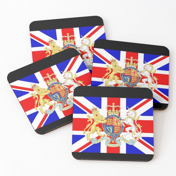 Item preview, Black UK coat of arms flag designed and sold by AidanMDesigns.