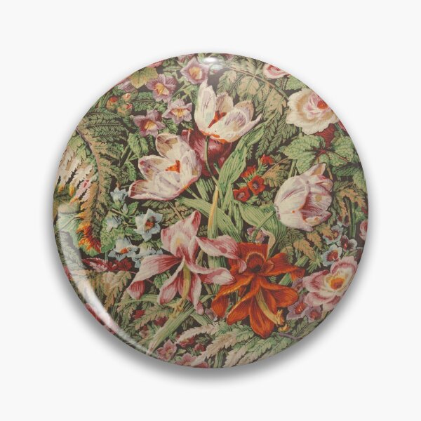 Item preview, Vintage Floral and Fern Textile  designed and sold by Vintage Wall Art.