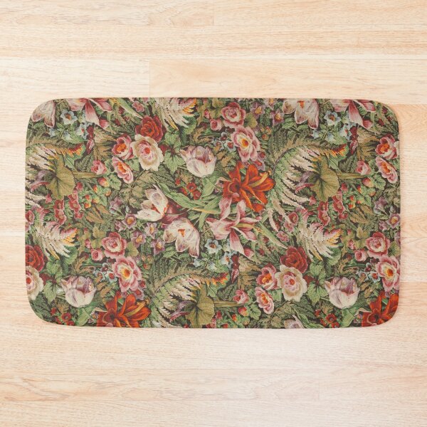 Item preview, Vintage Floral and Fern Textile  designed and sold by Vintage Wall Art.