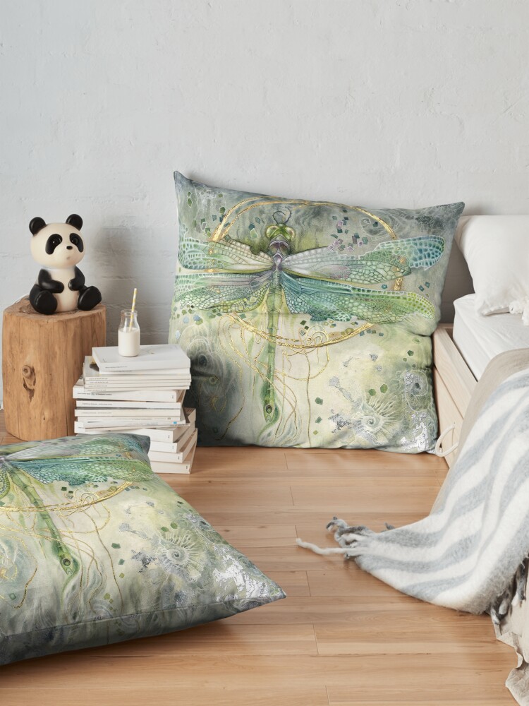 Alternate view of Green Dragonfly Floor Pillow
