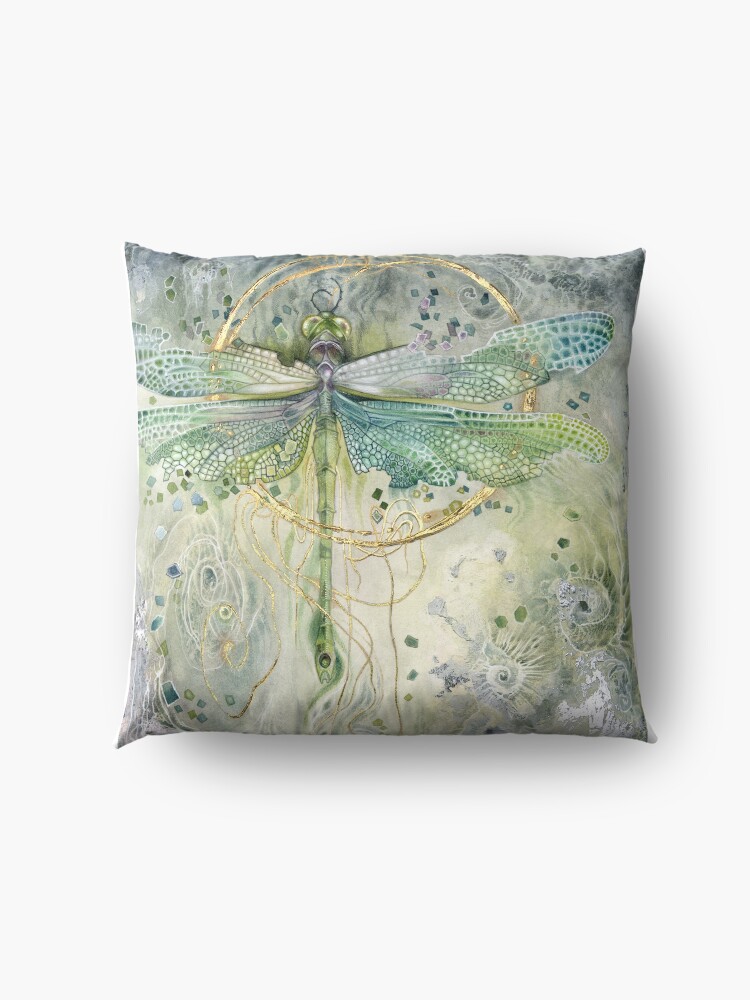 Alternate view of Green Dragonfly Floor Pillow