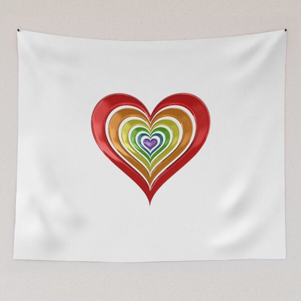 Item preview, Pretty Rainbow Heart designed and sold by CoolDoodles.