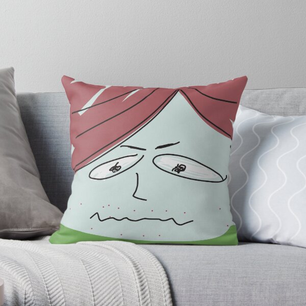 Redhair Alien Fella Throw Pillow