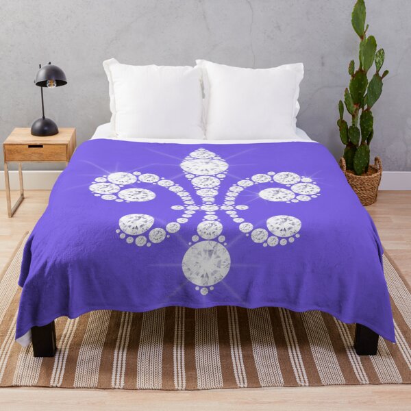 Item preview, Fleur-De-Lys Diamonds on Royal Blue designed and sold by WisdomInspired.