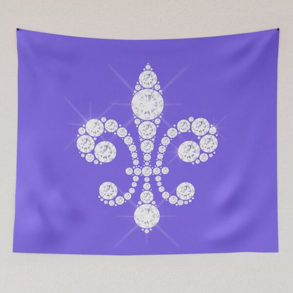 Item preview, Fleur-De-Lys Diamonds on Royal Blue designed and sold by WisdomInspired.