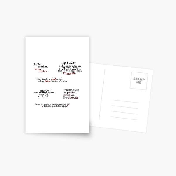 Damon Quotes Sticker Pack (TVD) Postcard