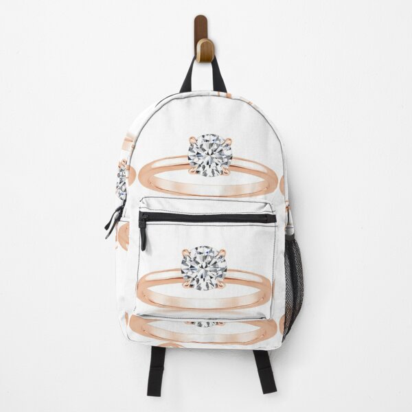 #Engagement #ring #yellow #gold diamond Backpack