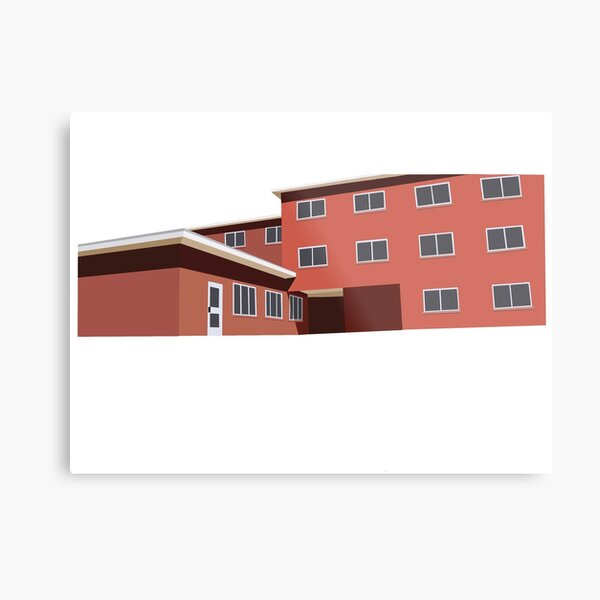 Red Bricks Dorms Cal Poly Metal Print By Clairegrifff Redbubble