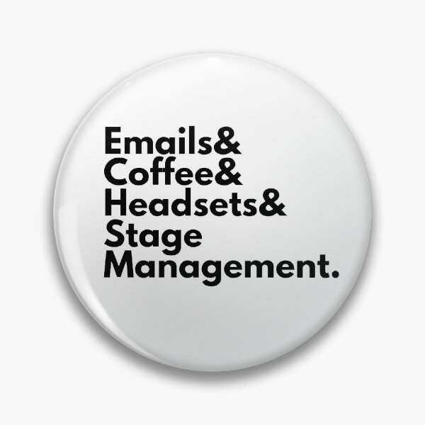 Item preview, Emails, Coffee, Headsets, Stage Management. designed and sold by SM4427.