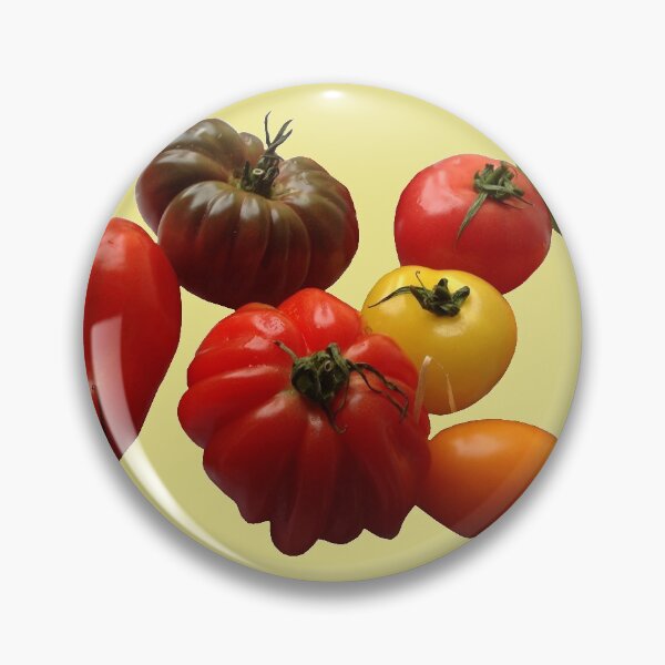 Item preview, Seven varieties of tomatoes on iris yellow background designed and sold by AHELENE.