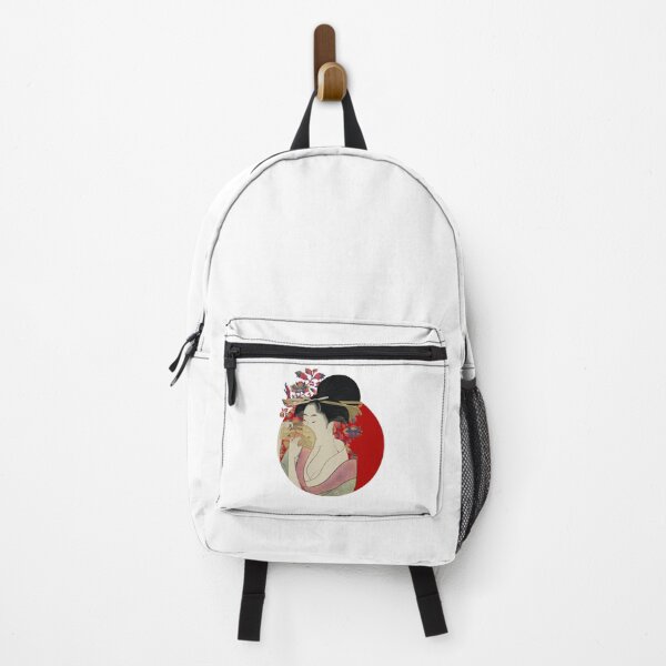 Item preview, Japanese Flag - Portrait of Woman with a Comb designed and sold by weavernap.